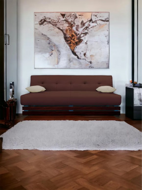 Прямой диван манго 1 Нео Шоколад/Подушки Нео Латте в Муравленко - muravlenko.mebel-tymen.ru | фото