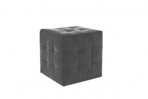 Пуф Рубик 2 графит (велюр) в Муравленко - muravlenko.mebel-tymen.ru | фото