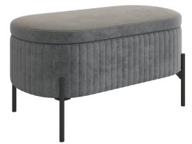 Пуф Винни графит (велюр) в Муравленко - muravlenko.mebel-tymen.ru | фото