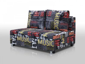 Диван Реал 120 без подлокотников мюзик графит в Муравленко - muravlenko.mebel-tymen.ru | фото