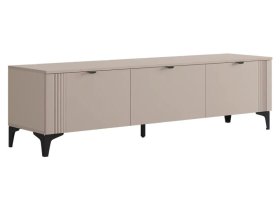 Тумба 2 Рич кашемир/фрапучино матовый/черный в Муравленко - muravlenko.mebel-tymen.ru | фото