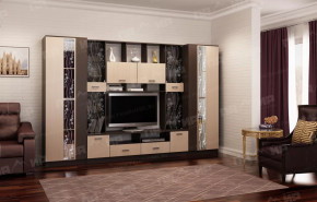 САБИНА ГОСТИНАЯ НАБОР №ВД-2 (СМ2000, СШ700(2шт)), ЛДСП венге/дуб белфорт в Муравленко - muravlenko.mebel-tymen.ru | фото