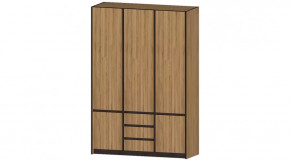 Серия Бостон Шкаф 3-х створчатый дуб вотан в Муравленко - muravlenko.mebel-tymen.ru | фото