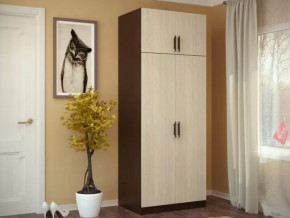 Шкаф 2-х створчатый с перегородкой венге/лоредо БТС в Муравленко - muravlenko.mebel-tymen.ru | фото