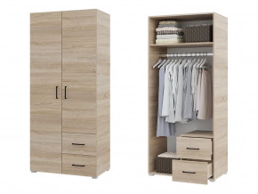 Шкаф 2 створчатый с ящиками Victor Сонома в Муравленко - muravlenko.mebel-tymen.ru | фото