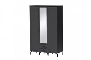 Шкаф 3-х створчатый с зеркалом Шарм ШК-3 Антрацит в Муравленко - muravlenko.mebel-tymen.ru | фото