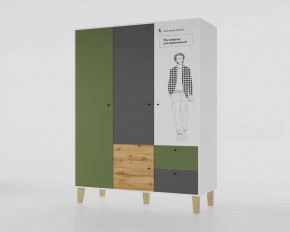 Шкаф 3-х створчатый "Story" (Пушкин) в Муравленко - muravlenko.mebel-tymen.ru | фото