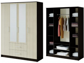 Шкаф 4-х створчатый Фиеста венге/лоредо в Муравленко - muravlenko.mebel-tymen.ru | фото