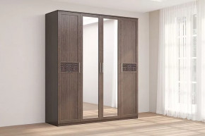 Шкаф 4-х створчатый с зеркалом Кэт-4 Венге Диал в Муравленко - muravlenko.mebel-tymen.ru | фото