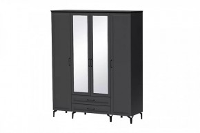 Шкаф 4-х створчатый с зеркалом Шарм ШК-4 Антрацит в Муравленко - muravlenko.mebel-tymen.ru | фото
