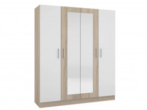 Шкаф четырехстворчатый Леси Сонома-Белый в Муравленко - muravlenko.mebel-tymen.ru | фото