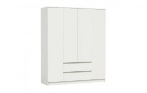 Шкаф для одежды 82.01 Берген (4-х дв.) (ЛДСП Белый) в Муравленко - muravlenko.mebel-tymen.ru | фото