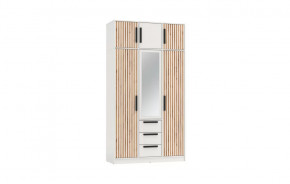 Шкаф для одежды 83.08 Вегас (3-х дв.) с зеркалом (ЛДСП Белый) в Муравленко - muravlenko.mebel-tymen.ru | фото