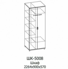 Шкаф для одежды и белья ШК-5008 Грейс в Муравленко - muravlenko.mebel-tymen.ru | фото