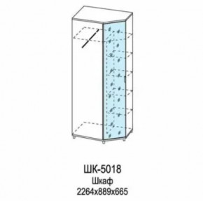 Шкаф для одежды и белья ШК-5018 Грейс в Муравленко - muravlenko.mebel-tymen.ru | фото