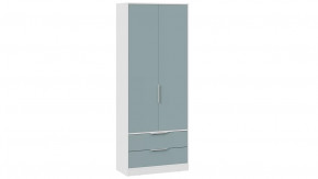 Шкаф для одежды «Марли» Белый, Серо-голубой в Муравленко - muravlenko.mebel-tymen.ru | фото