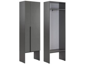 Шкаф двухдверный L600 Баско графит в Муравленко - muravlenko.mebel-tymen.ru | фото
