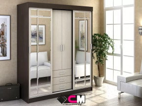 Шкаф-купе Лидер 1К Венге/Дуб белфорт в Муравленко - muravlenko.mebel-tymen.ru | фото