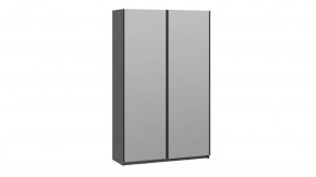 Шкаф-купе с 2 зеркальными дверями «Оскар» Ручка черная, Серый графит в Муравленко - muravlenko.mebel-tymen.ru | фото