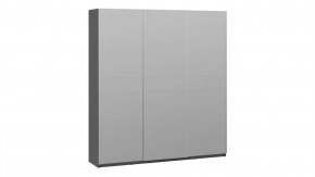 Шкаф-купе с 3 зеркальными дверями «Оскар» Ручка серебро, Серый графит в Муравленко - muravlenko.mebel-tymen.ru | фото