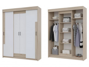 Шкаф купе Victor Сонома-Белый в Муравленко - muravlenko.mebel-tymen.ru | фото