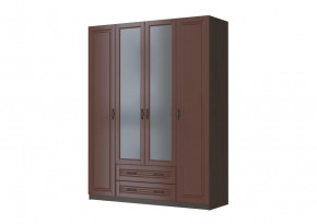 Шкаф ШР-4 "Кантри" 2 зеркала, орех в Муравленко - muravlenko.mebel-tymen.ru | фото