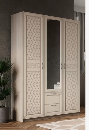 Шкаф трехдверный с зеркалом "Париж" № 2 в Муравленко - muravlenko.mebel-tymen.ru | фото