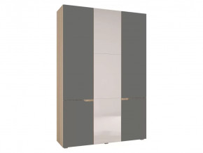 Шкаф трехстворчатый Анталия Сонома-Графит софт в Муравленко - muravlenko.mebel-tymen.ru | фото