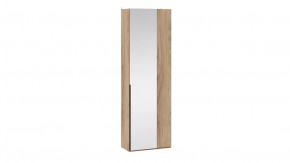 Шкаф угловой (366) с 1 зеркальной дверью «Порто» Яблоня Беллуно, Графит в Муравленко - muravlenko.mebel-tymen.ru | фото