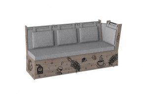 Скамья со спальным местом РОДЕНГО Сонома трюфель / Рогожка Серая в Муравленко - muravlenko.mebel-tymen.ru | фото