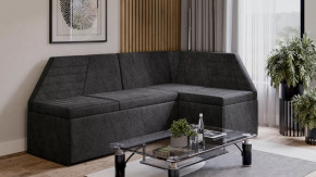 Скамья угловая «Лондон» со спальным местом Исп.2 Дуб Сонома трюфель, Микровелюр Wellmart Graphite в Муравленко - muravlenko.mebel-tymen.ru | фото