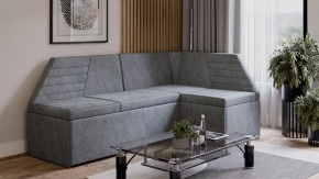 Скамья угловая «Лондон» со спальным местом Исп.2 Дуб Сонома трюфель, Микровелюр Wellmart Silver в Муравленко - muravlenko.mebel-tymen.ru | фото