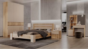 Спальный гарнитур Ленора Дуб вотан/Кашемир в Муравленко - muravlenko.mebel-tymen.ru | фото