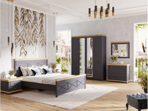 Спальный гарнитур Лиана-1 Дуб Крафт Золотой/Графит в Муравленко - muravlenko.mebel-tymen.ru | фото