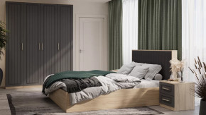 Спальный гарнитур «Сэнди» №4 Вяз благородный, Серый вулкан, Велюр Графит в Муравленко - muravlenko.mebel-tymen.ru | фото