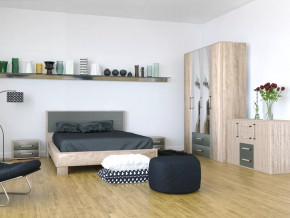 Спальный гарнитур ВЕРСАЛЬ-2 Дуб баррик/Ясень анкор/Белый в Муравленко - muravlenko.mebel-tymen.ru | фото
