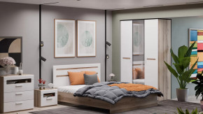 Спальня «Фьюжн» Дуб Делано, Белый глянец в Муравленко - muravlenko.mebel-tymen.ru | фото