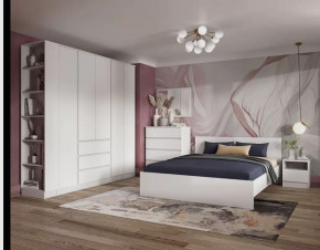 Спальня Мэнкс, набор №1 Белый/графит серый в Муравленко - muravlenko.mebel-tymen.ru | фото