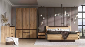 Спальня серия Бостон дуб вотан в Муравленко - muravlenko.mebel-tymen.ru | фото