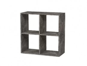 Стеллаж 4 секции графит Герда в Муравленко - muravlenko.mebel-tymen.ru | фото