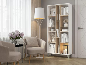 Стеллаж Asti Сонома-Белый в Муравленко - muravlenko.mebel-tymen.ru | фото