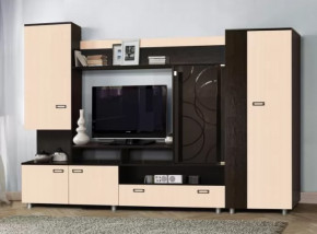 Стенка "Аллегро" вариант 3 венге Linum/дуб белфорт в Муравленко - muravlenko.mebel-tymen.ru | фото