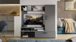 Стенка «Сиена» Графит Серый в Муравленко - muravlenko.mebel-tymen.ru | фото