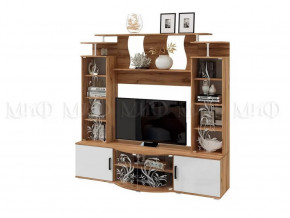 Стенка Виста Белый глянец холодный/Дуб крафт в Муравленко - muravlenko.mebel-tymen.ru | фото