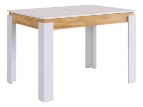 Стол обеденный раздвижной Гермес 2 белое дерево/дуб крафт золотой в Муравленко - muravlenko.mebel-tymen.ru | фото