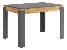 Стол обеденный раздвижной Гермес 2 графит/дуб крафт золотой в Муравленко - muravlenko.mebel-tymen.ru | фото