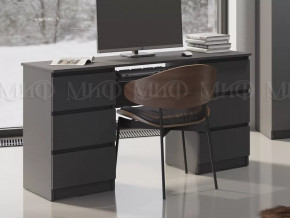 Стол 6 ящиков Челси Графит в Муравленко - muravlenko.mebel-tymen.ru | фото