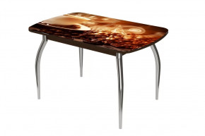 Стол Бостон-2 ф/п Кофе, 1100*700 мм, венге/хром триумф в Муравленко - muravlenko.mebel-tymen.ru | фото