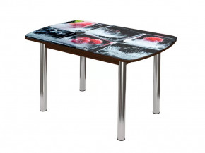 Стол Бостон-2 ф/п Лёд, 900*600 мм, венге/хром брифинг в Муравленко - muravlenko.mebel-tymen.ru | фото