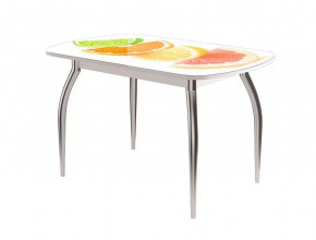 Стол Бостон-2 ф/п Микс, 1100*700 мм, белый/хром триумф в Муравленко - muravlenko.mebel-tymen.ru | фото